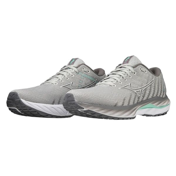 Mizuno Wave Inspire 19 - Womens Running Shoes - Harbor Mist/White/Spring Bud