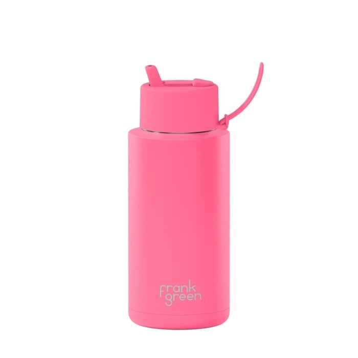 Frank Green Ceramic Reusable Straw Lid 1L Bottle - Bubblegum Blast