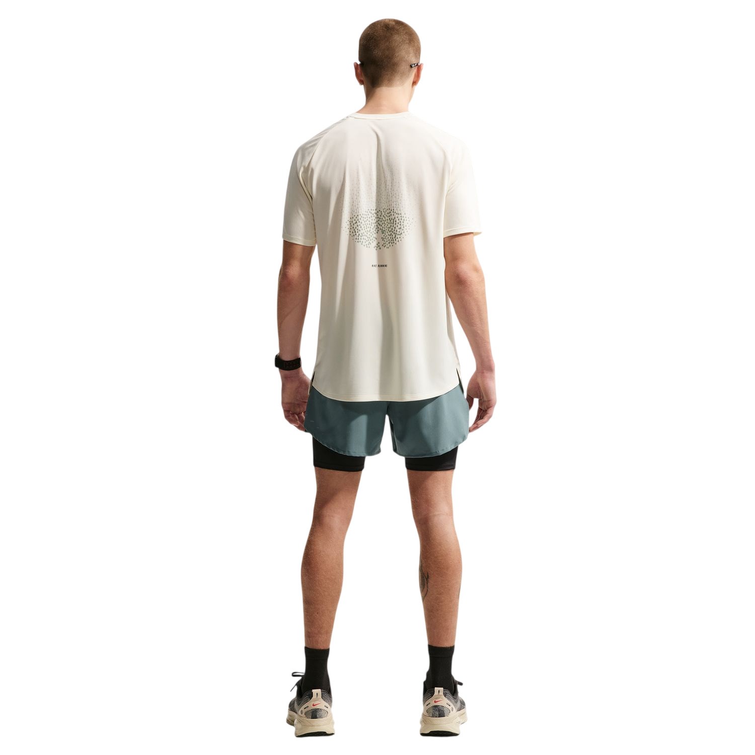 Nike Stride Mens Dri-FIT 5 Inch Brief-Lined Running Shorts - Mineral Slate/Reflective Silver