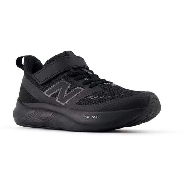 New Balance 625 Bungee Lace with Top Strap - Kids Pre School Running Shoes - Black/Phantom