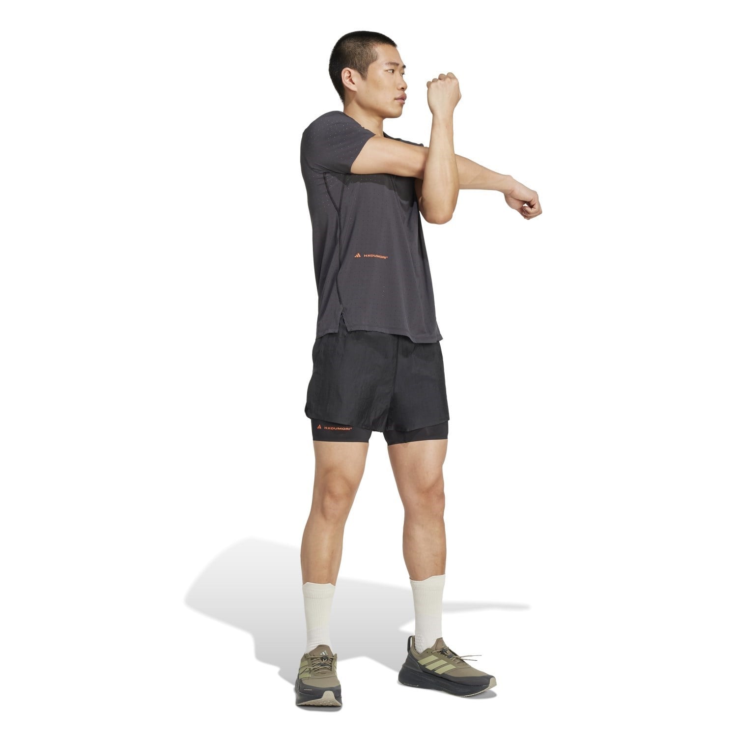 adidas ADI365 H.Koumori Mens Running T-Shirt - Black