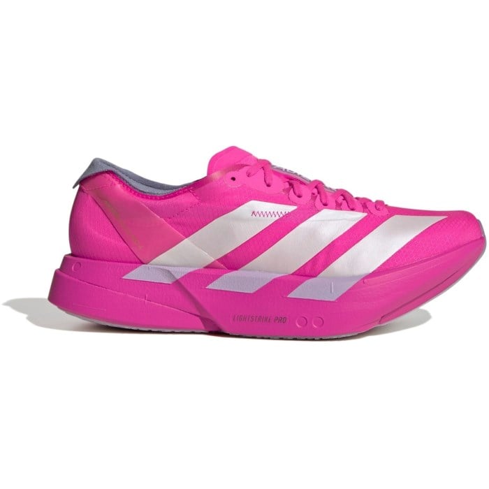 adidas Adizero Adios Pro 4 - Womens Racing Shoes - Shock Pink/Zero Metallic/Aurora Plum