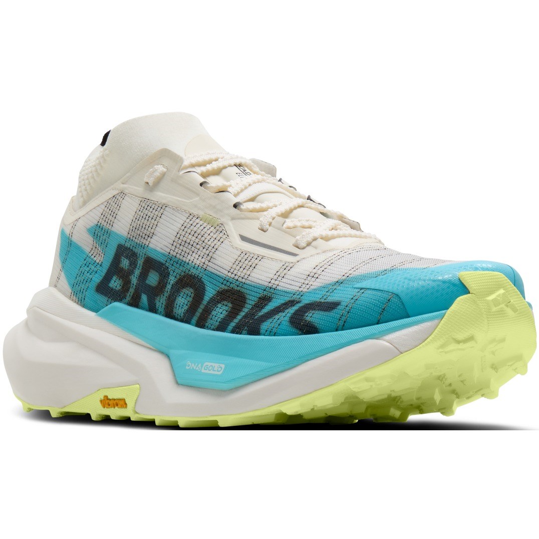 Brooks Cascadia Elite - Unisex Trail Racing Shoes - Star White/Bluefish/Black