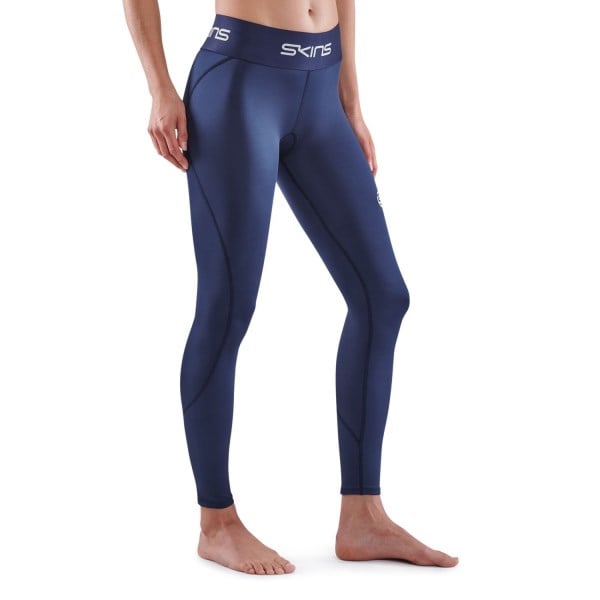 Skins Series-1 Womens 7/8 Compression Tights - Navy Blue