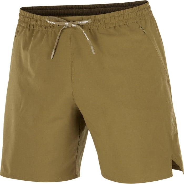 Salomon Shakeout Core 7 Inch Mens Shorts No Liner - Brilliant Olive