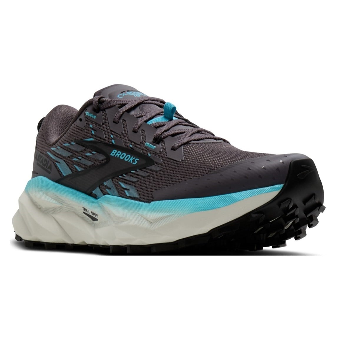 Brooks Cascadia 19 - Womens Trail Running Shoes - Rabbit/Black/Bluefish - image 6
