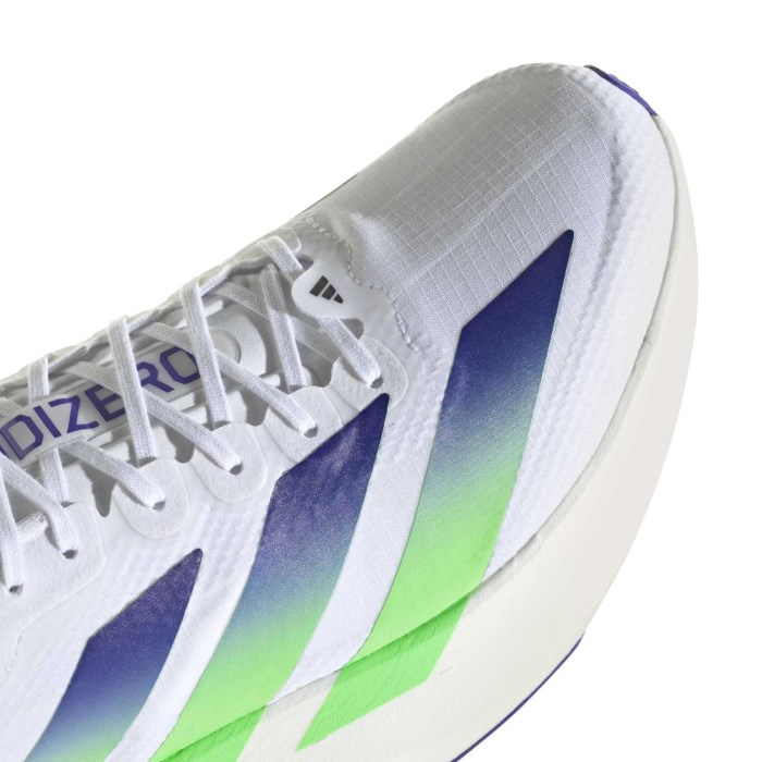 adidas Adizero Evo SL Woven - Mens Running Shoes - White/Beam Green/Chalk White - image 7