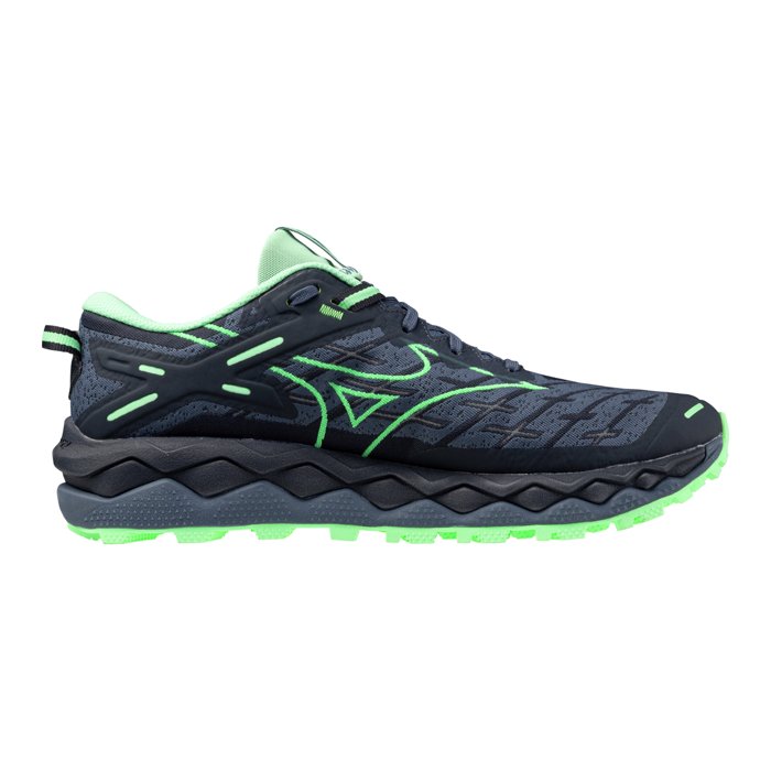 Mizuno Wave Mujin 10 - Mens Trail Running Shoes - Vintage Indigo/Neo Mint/India Ink