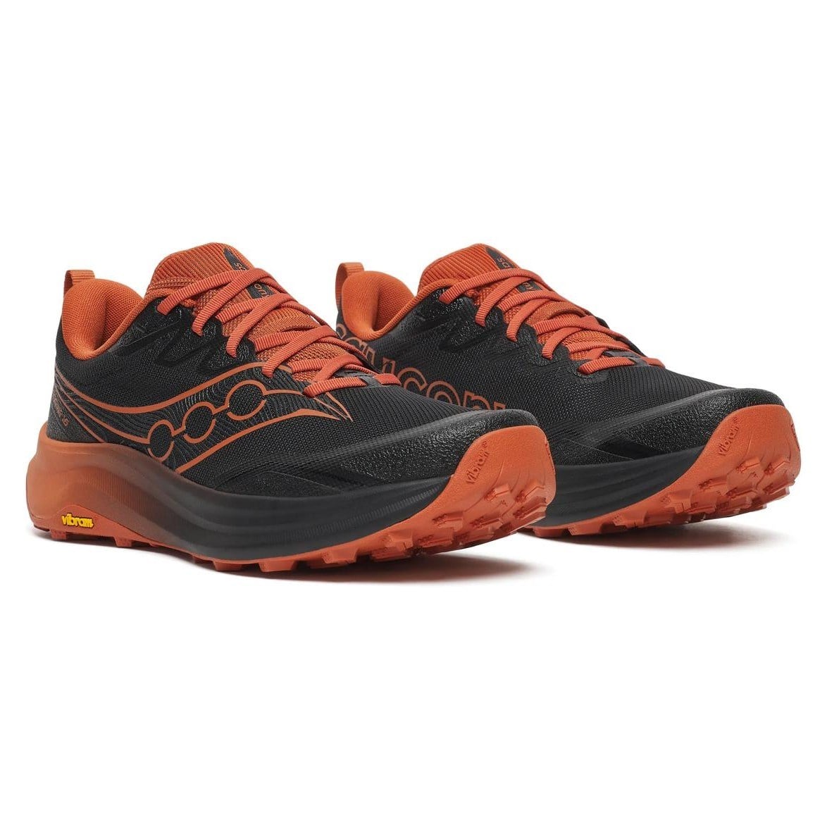 Saucony Peregrine 16 - Mens Trail Running Shoes - Black/Rust - image 3