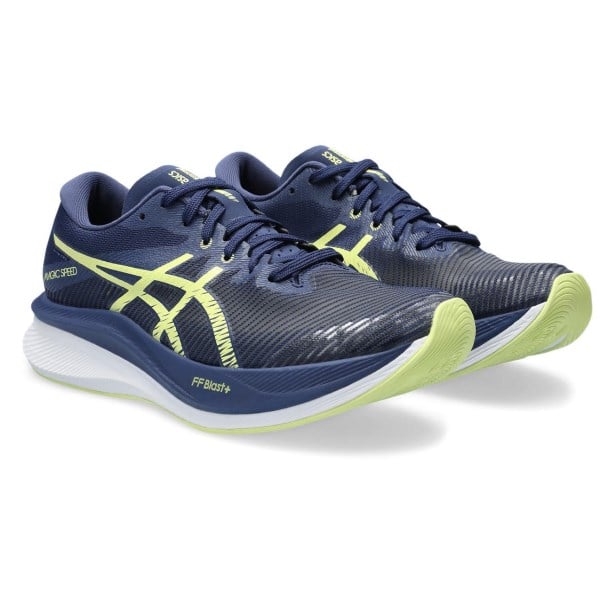 Asics Magic Speed 3 - Womens Road Racing Shoes - Deep Ocean/Glow Yellow