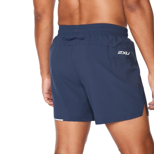 2XU Aero 5 Inch Mens Running Shorts - Midnight/Silver Reflective