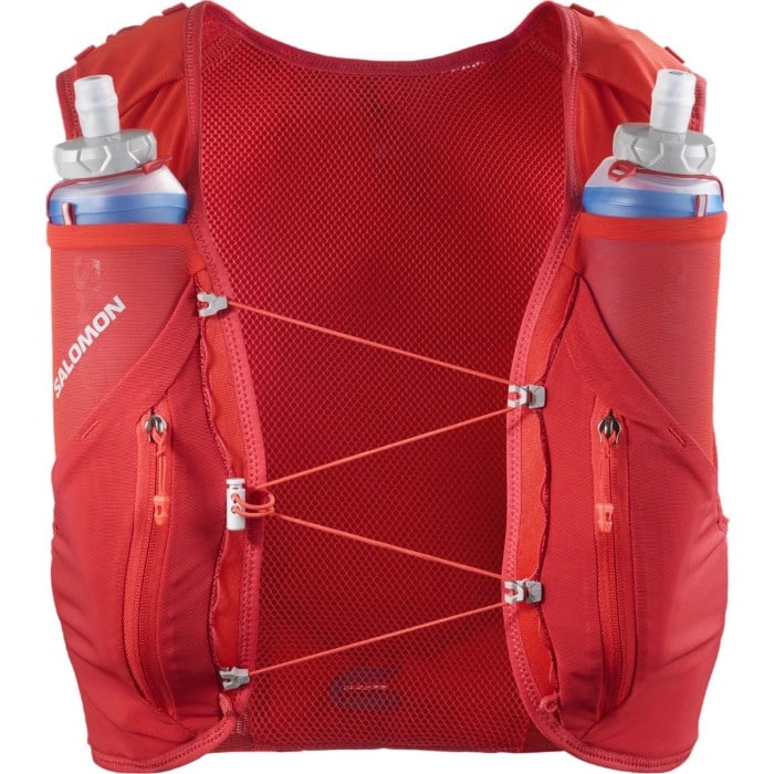 Salomon ADV Skin 12 Set Unisex Trail Running Vest With Flasks - Flame Scarlet/Haute Red