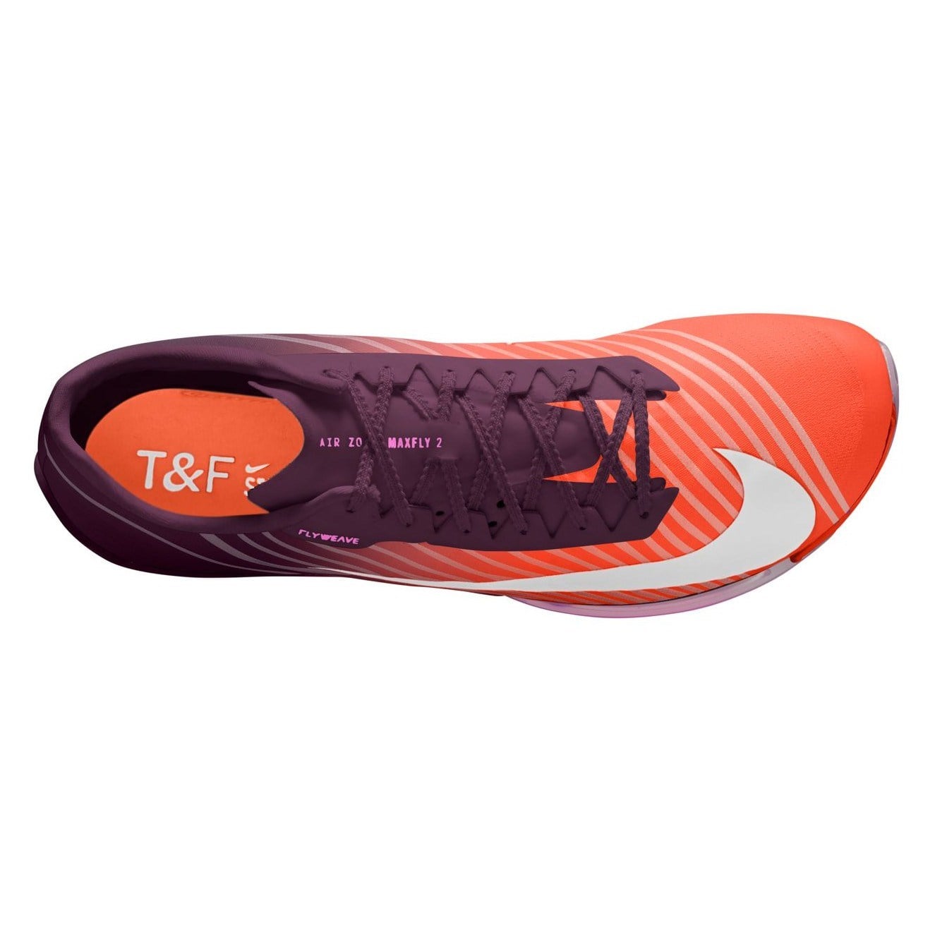 Nike Air Zoom Maxfly 2 - Unisex Track Sprint Spikes - Bordeaux/White/Bright Crimson - image 6
