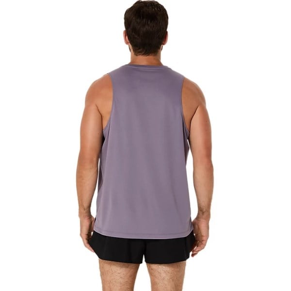 Asics Silver Mens Running Tank Top - Performance Black - Lavender/Grey