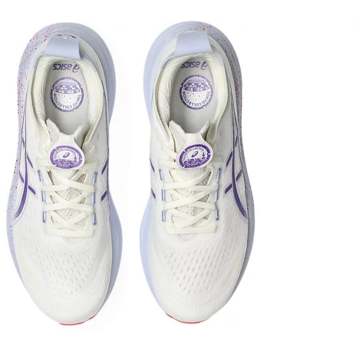 Asics Gel Nimbus 27 Tokyo - Mens Running Shoes - Cream/Edo Purple