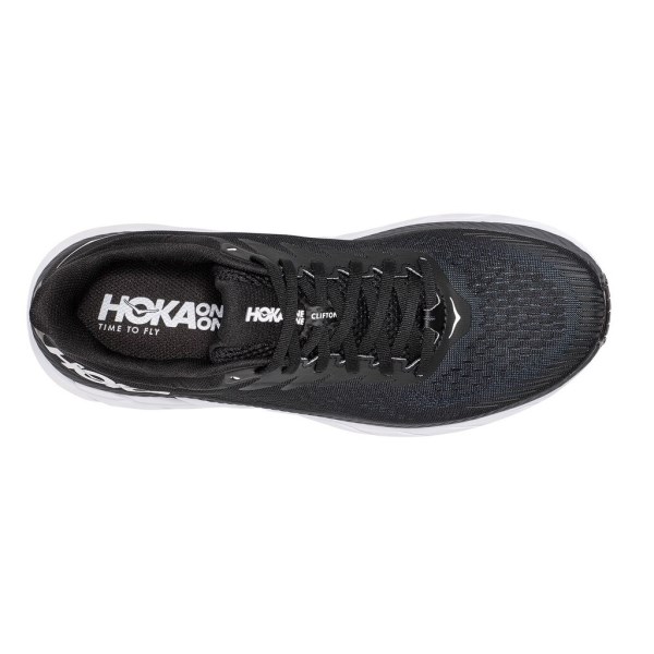 Hoka Clifton 7 - Mens Running Shoes - Black/White