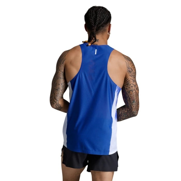 2XU Mens Light Speed React Running Singlet - Glass Gradient Surf/White Relfective