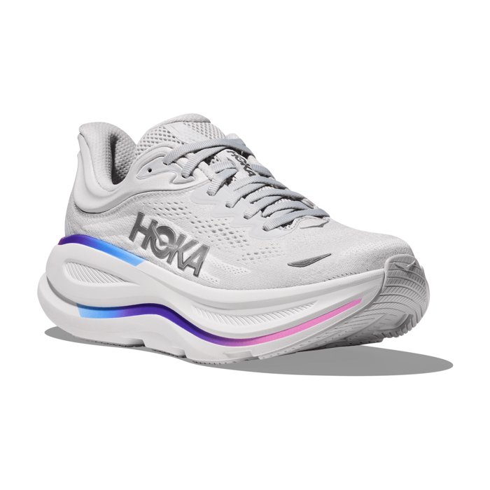 Hoka Bondi 9 - Womens Running Shoes - Cosmic Grey/White