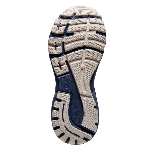 Brooks Adrenaline GTS 23 - Mens Running Shoes - Grey/Crown Blue/Orange