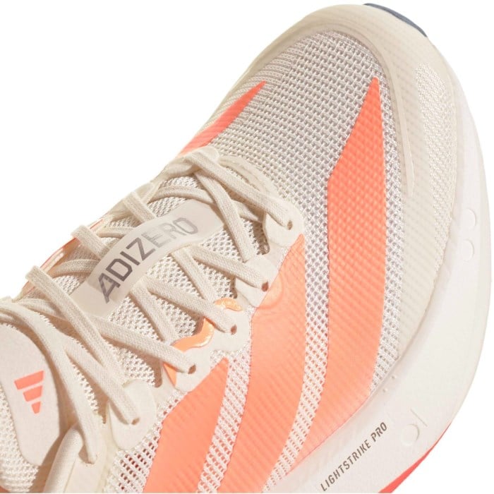 adidas Adizero Boston 13 - Womens Running Shoes - Off White/Beam Orange/Acid Orange