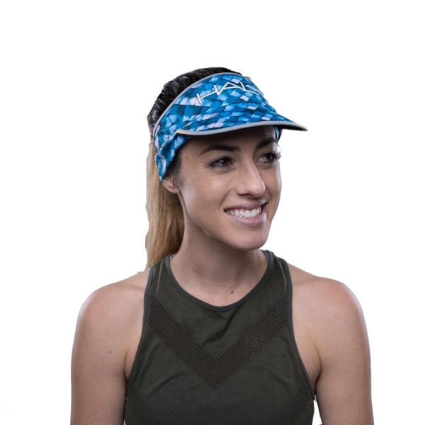 Halo Ultralight Sweat Seal Sports Visor - Blue Square