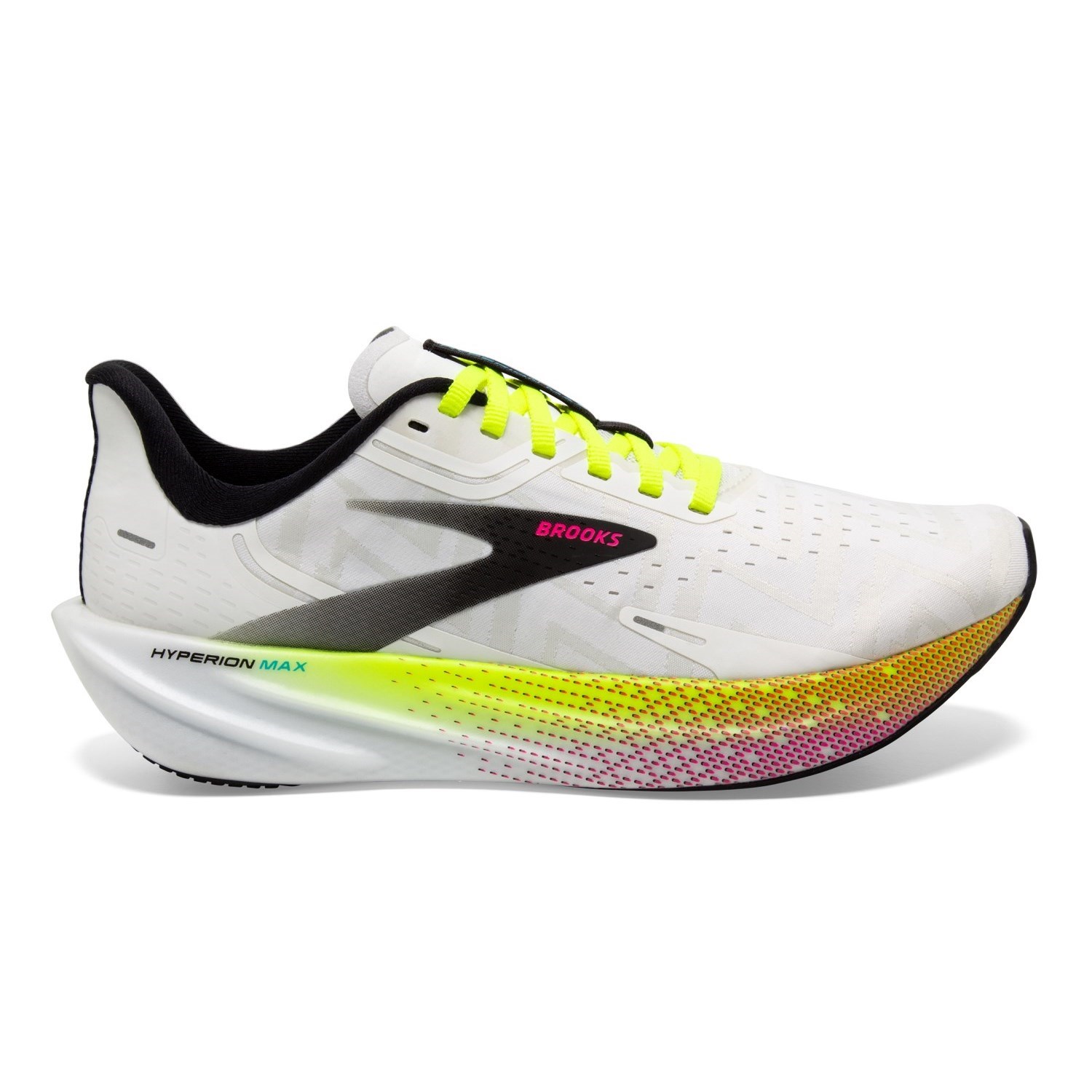 Brooks Hyperion Max - Mens Road Racing Shoes - White/Black/Nightlife ...