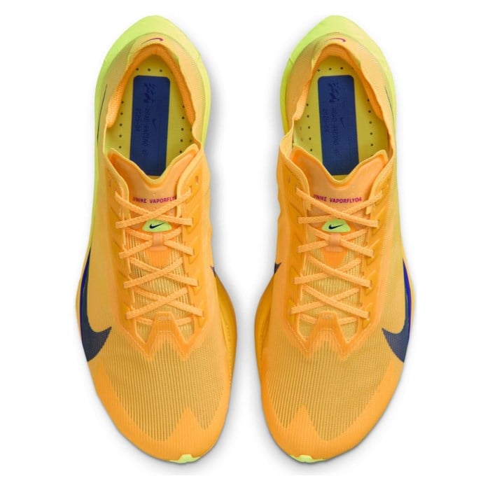 Nike ZoomX Vaporfly 4 - Mens Racing Shoes - Citron Pulse/Indigo Burst/Laser Orange