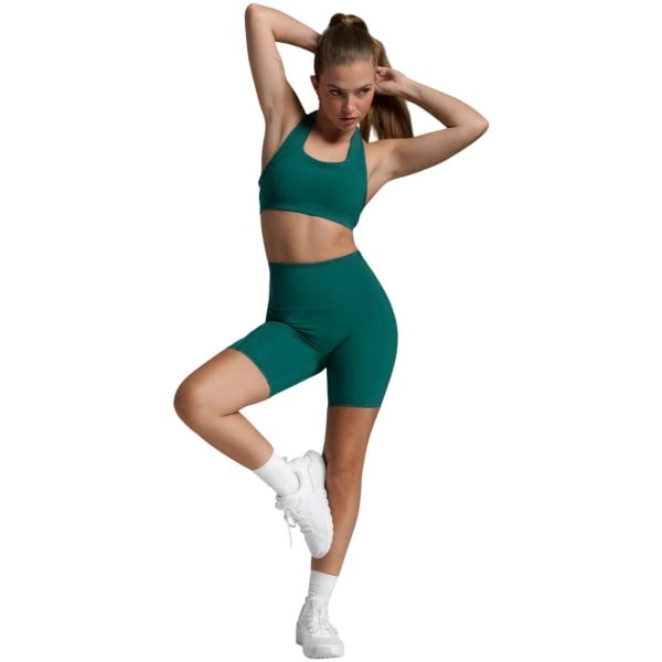 2XU Form Stash Hi-Rise Womens Compression Bike Shorts - Dark Moss/Dark Moss