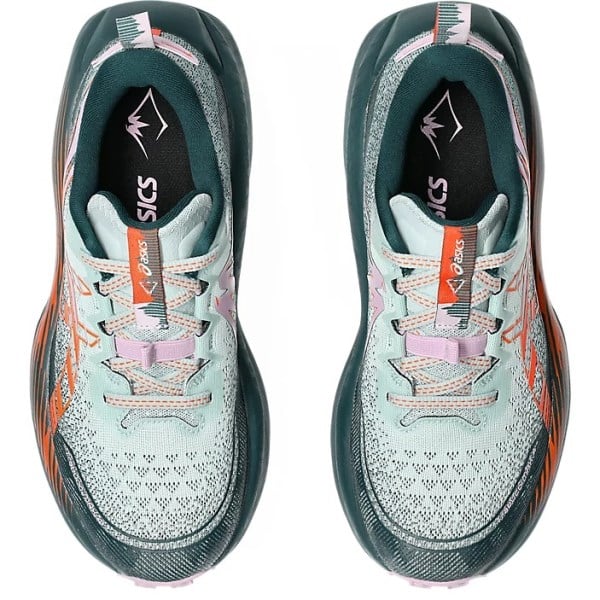 Asics Trabuco Max 4 - Womens Trail Running Shoes - Cold Moss/Nova Orange