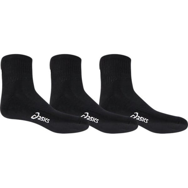 Asics Pace Quarter Socks - 3 Pack - Perofrmance Black