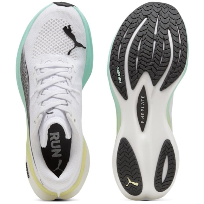 Puma Deviate Nitro 3 - Womens Running Shoes - White/Mint Melt