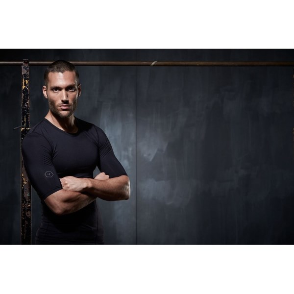 Bayse Compression Short Sleeve Mens Training Top - Black