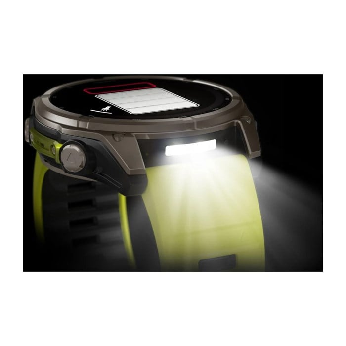 Garmin Fenix 8 Solar 51mm Sapphire Edition Titanium Watch - Amp Yellow/Graphite Silicone Band - image 9