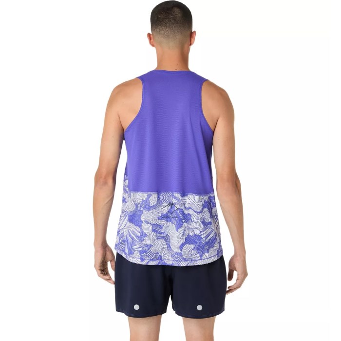 Asics Mens FujiTrail Run Singlet - Cobalt Burst/Cream