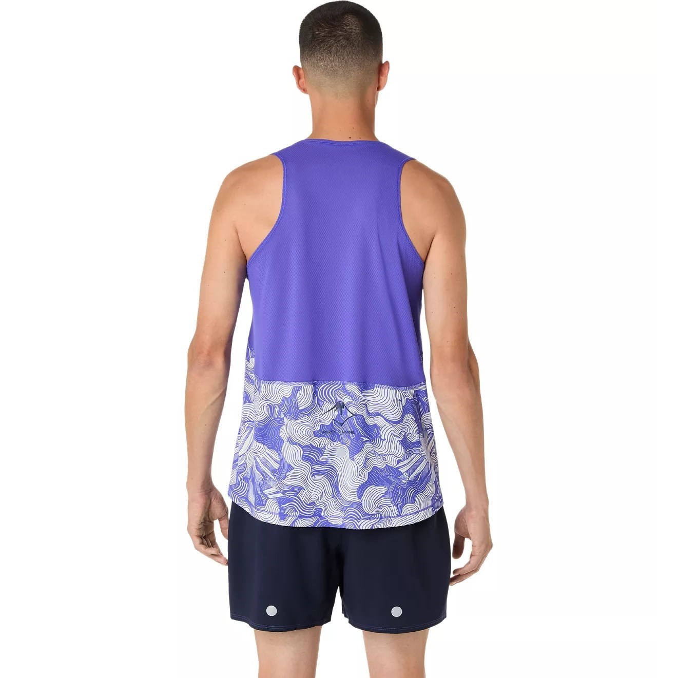 Asics Mens FujiTrail Run Singlet - Cobalt Burst/Cream