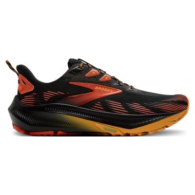 Brooks Ghost Trail - Mens Trail Running Shoes - Black/Red/Orange