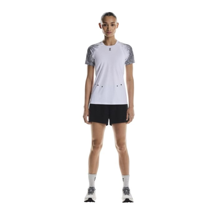 On Ultra-T Womens Trail Running T-Shirt - White/Iron