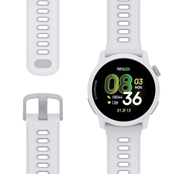Coros Pace 4 Premium Multisport GPS Watch With Silicone Band - White