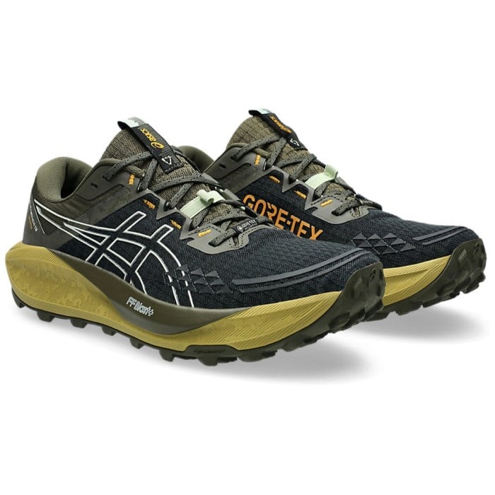 Asics Trabuco 13 GTX - Mens Trail Running Shoes - Black/Whisper Green