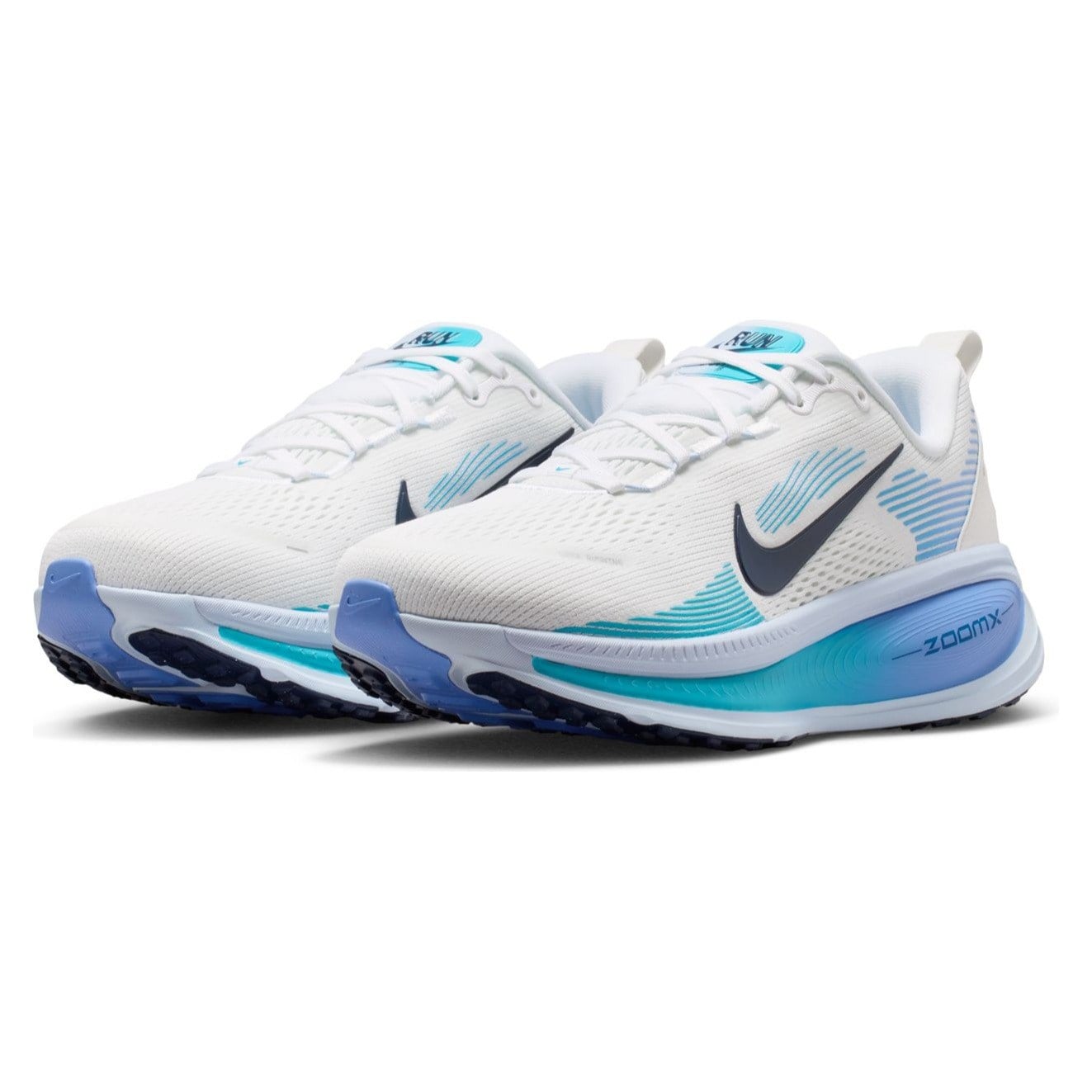 Nike Vomero 18 - Womens Running Shoes - White/Midnight Navy/Blue Fury