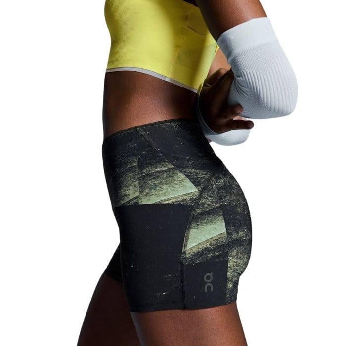 On Running Womens Race Shorts - Black/Limelight