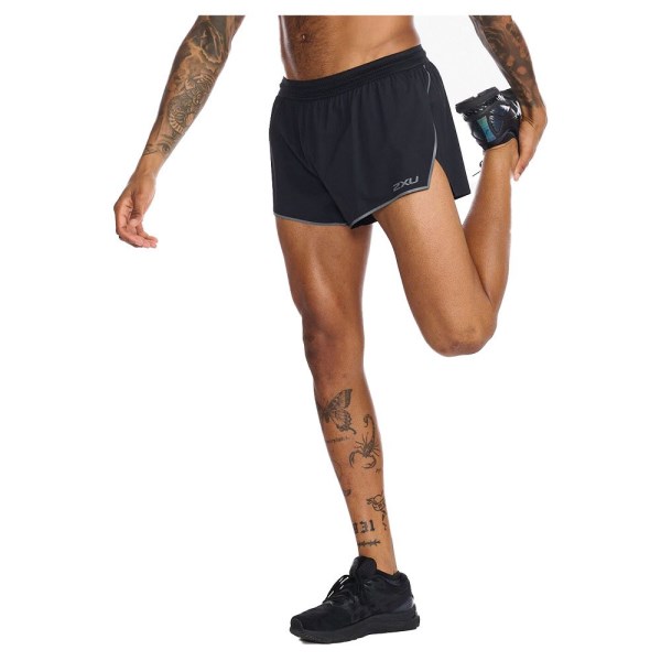 2XU Light Speed 3 Inch Mens Running Shorts - Black/Black Reflective