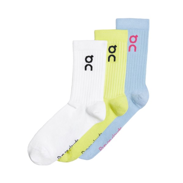 On Everyday Logo Socks - 3 Pack - Zest/Stratosphere