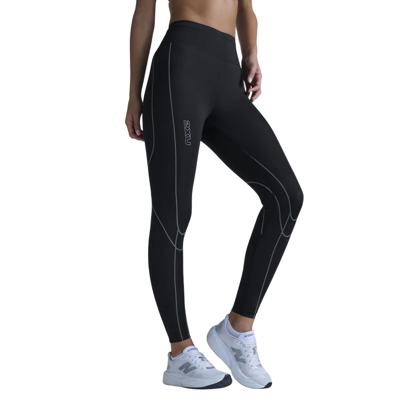 2XU Light Speed Kinesis Womens Hi-Rise Compression Tights - Black/Black
