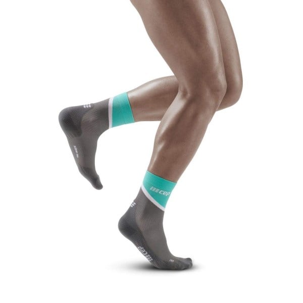 CEP Chevron Mid Cut Compression Socks - Grey/Ocean