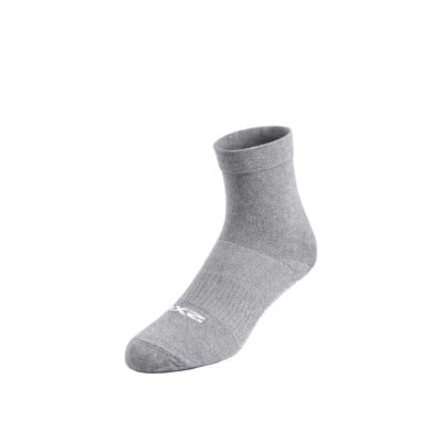 2XU Performance Crew Grip Socks - Grey Marle/White