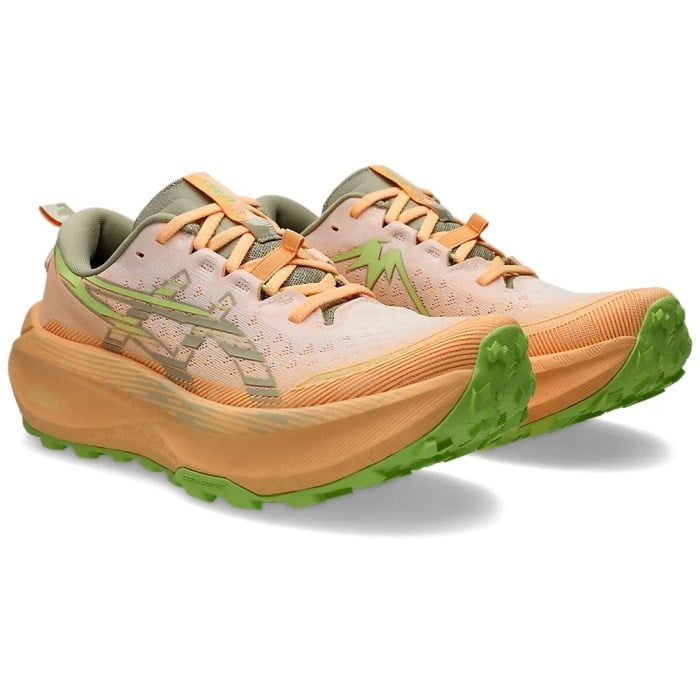 Asics Trabuco Max 4 - Mens Trail Running Shoes - Cream/Khaki/Orange