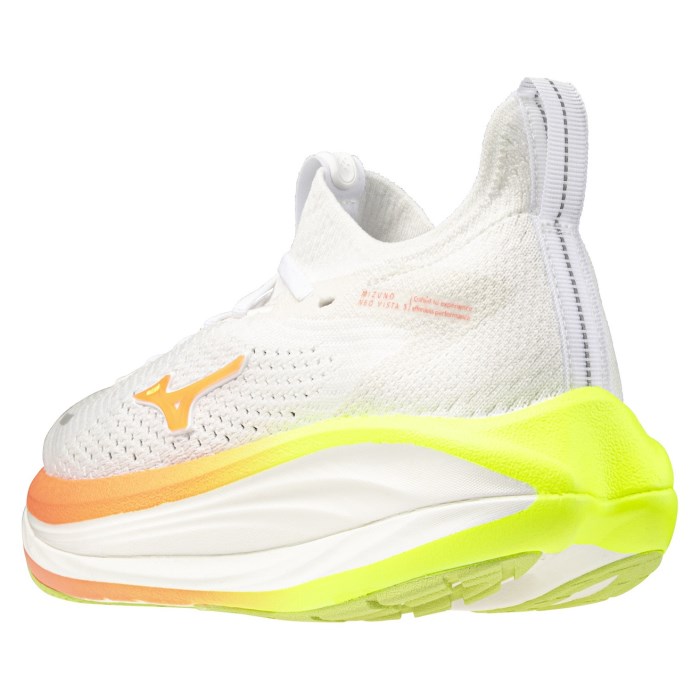 Mizuno Neo Vista 3 - Womens Running Shoes - White/Flamingo Coral/Lime Pulp - image 6
