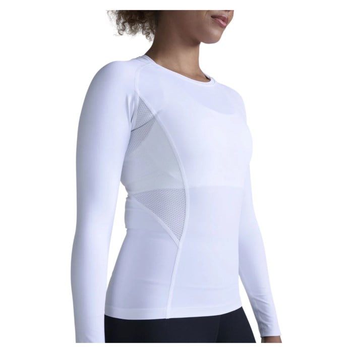 2XU Core Compression Womens Long Sleeve Running Top - White/White - image 3