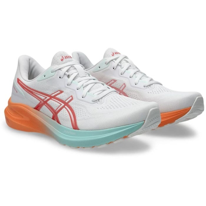 Asics GT-1000 13 - Mens Running Shoes - White/Coral Reef